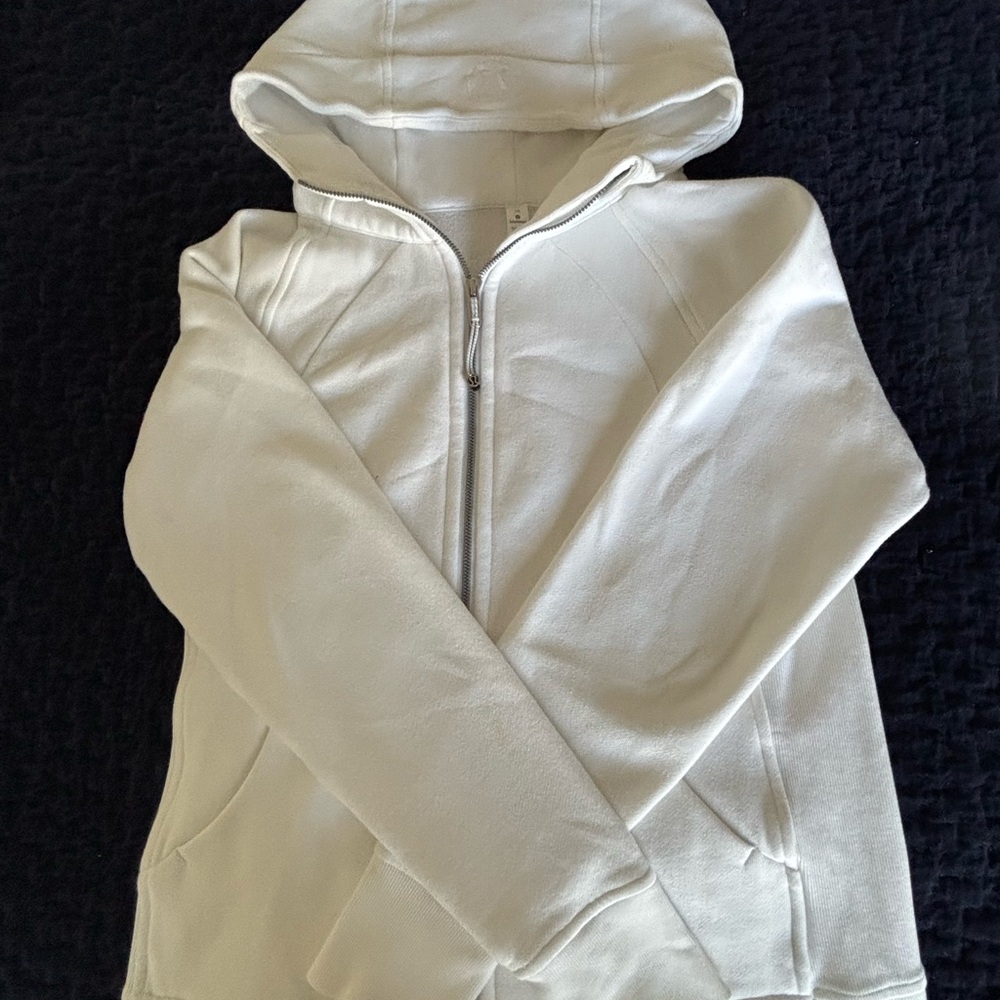 Lululemon White Zip-Up Hoodie
